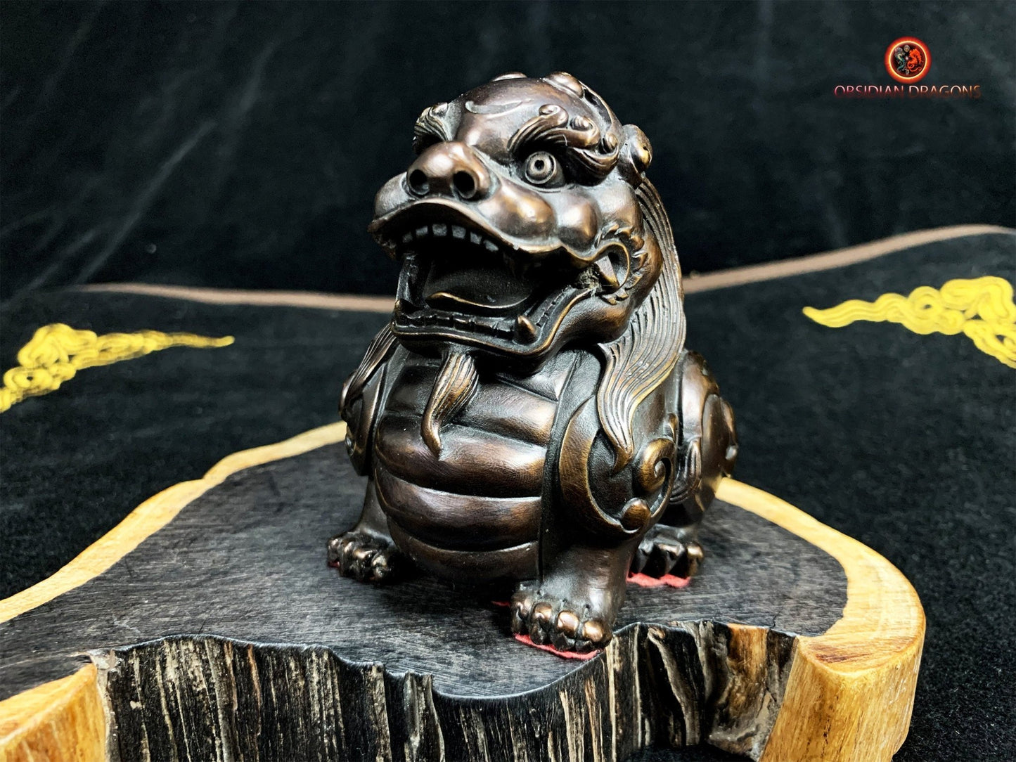 Statuette Pixiu en Bronze - Protection Feng Shui | obsidian dragons