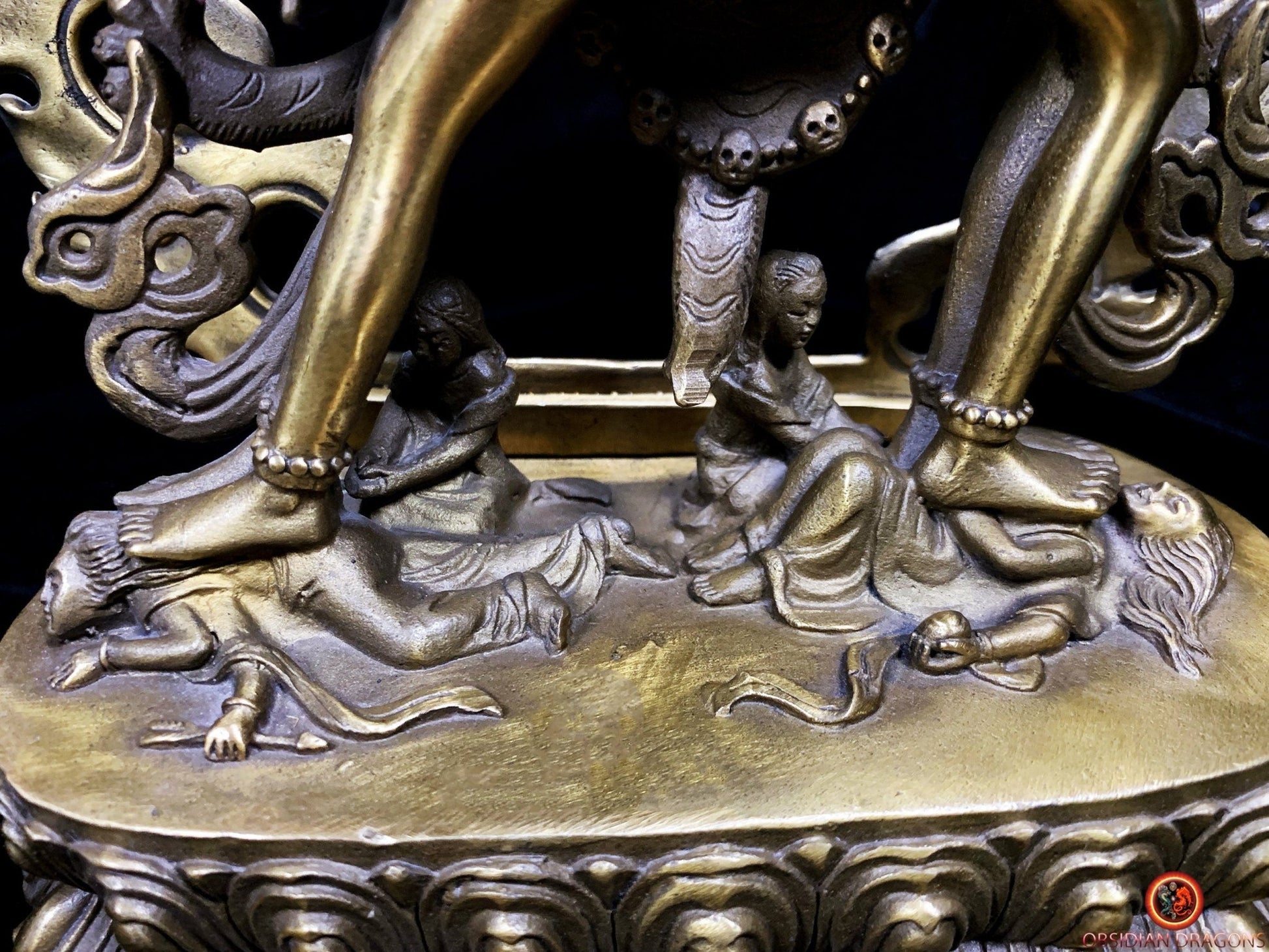 Statuette tibétaine de Kalachakra - Yab Yum en bronze | obsidian dragons