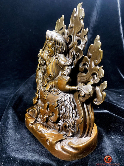 Statuette de Mahakala en Bronze - Mahakala à la Chèvre | obsidian dragons