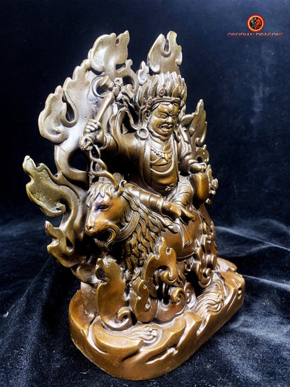 Statuette de Mahakala en Bronze - Mahakala à la Chèvre | obsidian dragons