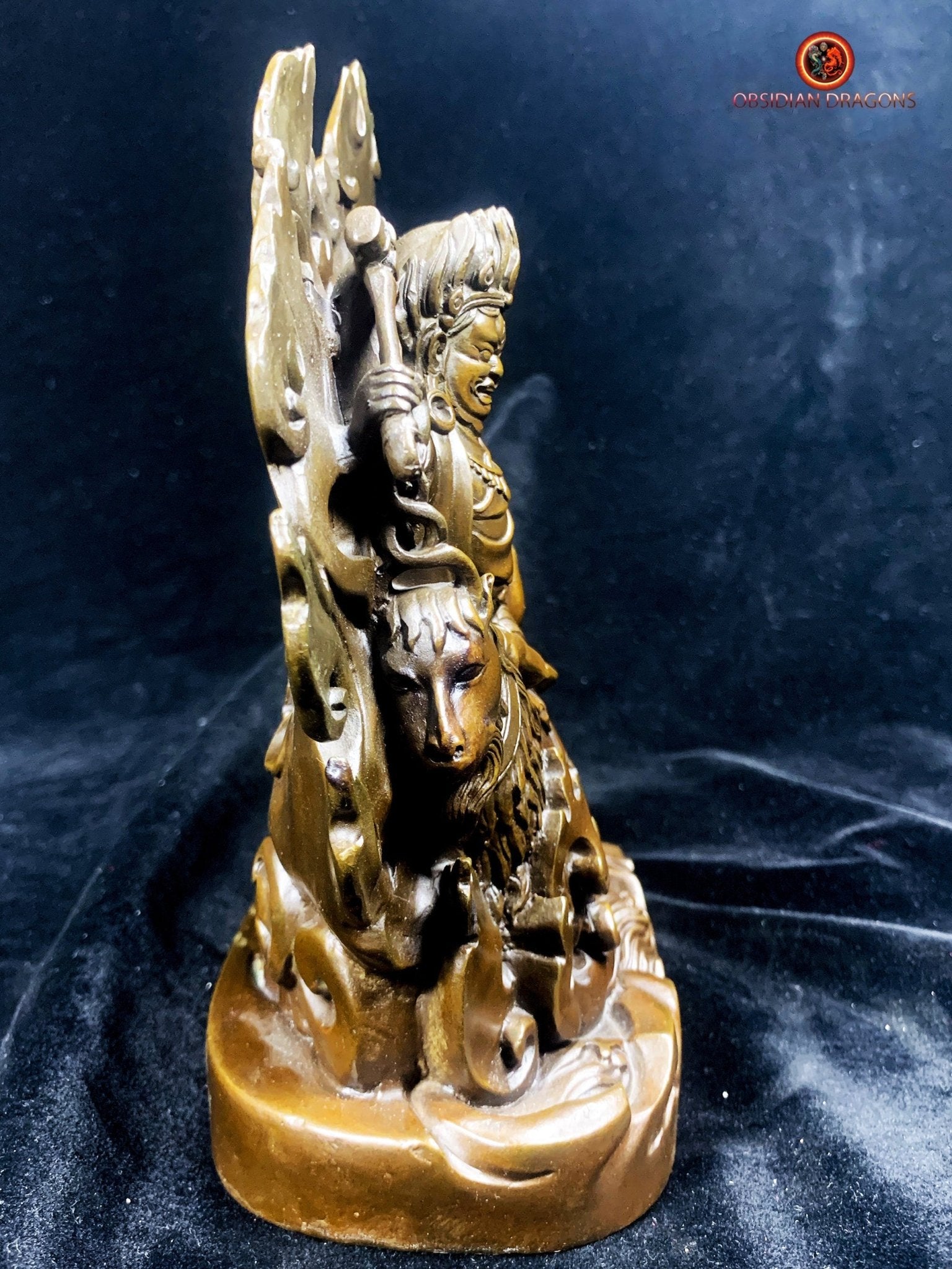 Statuette de Mahakala en Bronze - Mahakala à la Chèvre | obsidian dragons