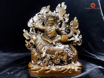 Statuette de Mahakala en Bronze - Mahakala à la Chèvre | obsidian dragons