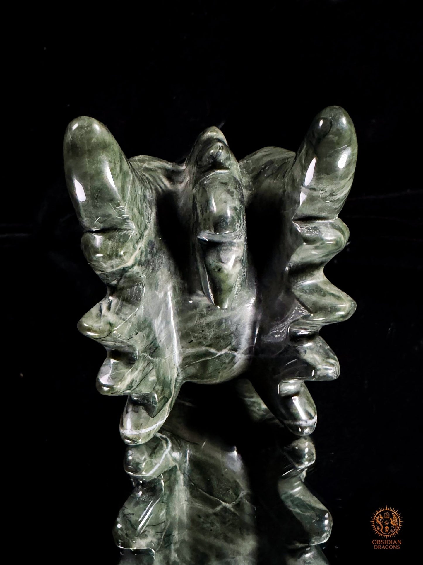 Tête de dragon en jade des neuf dragons – Souffle originel