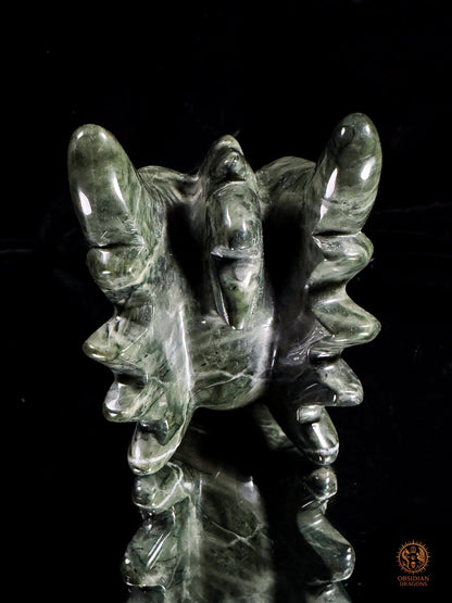 Tête de dragon en jade des neuf dragons – Souffle originel