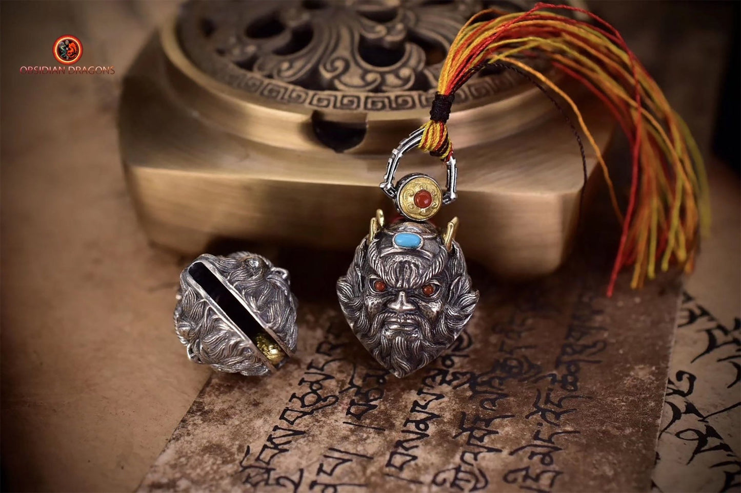 Amulette d'Exorcisme Taoïste - Pendentif Zhong Kui | obsidian dragons