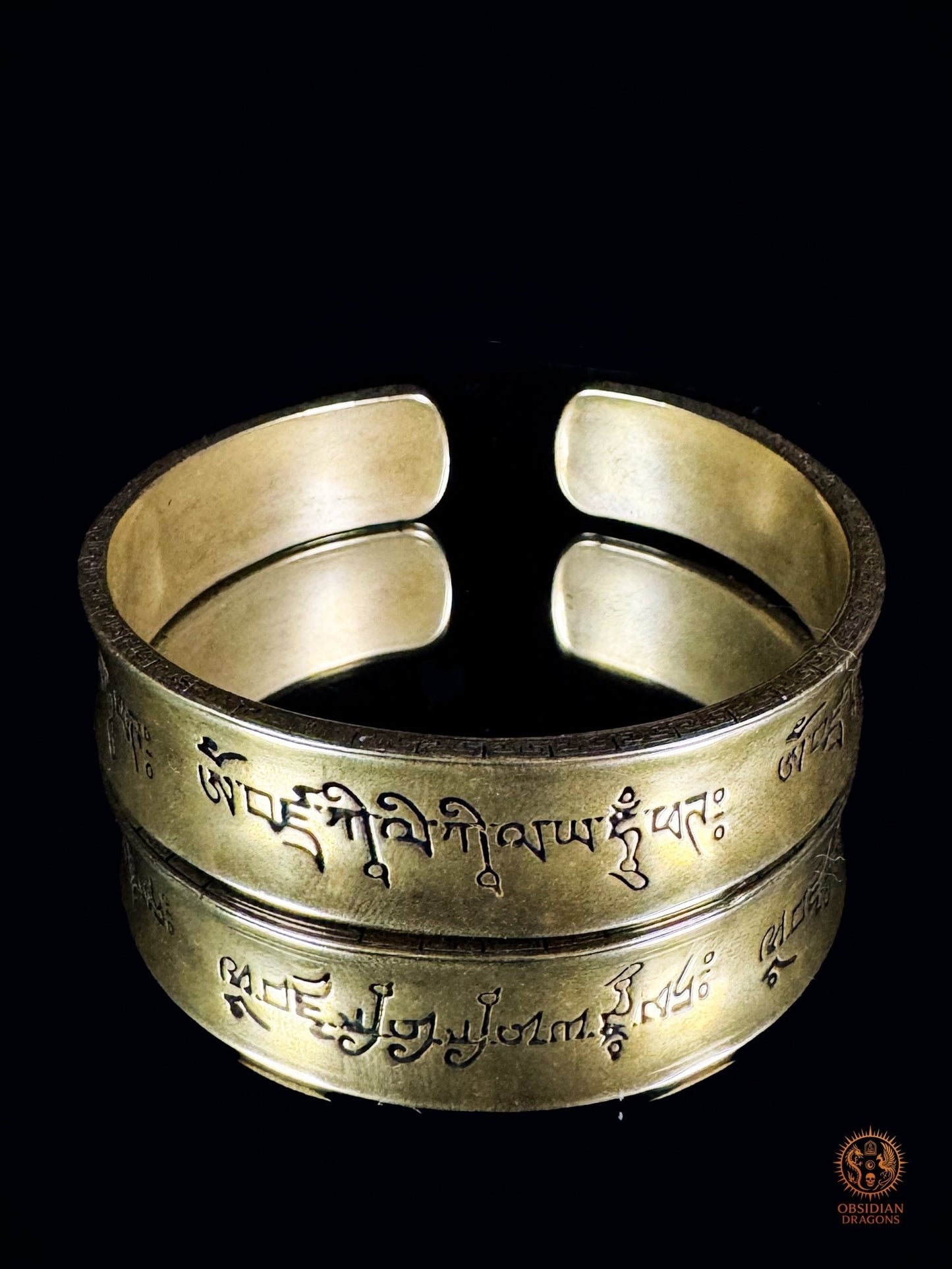Bracelet bouddhiste en cuivre – Protection de Guru Rinpoche - obsidian dragons