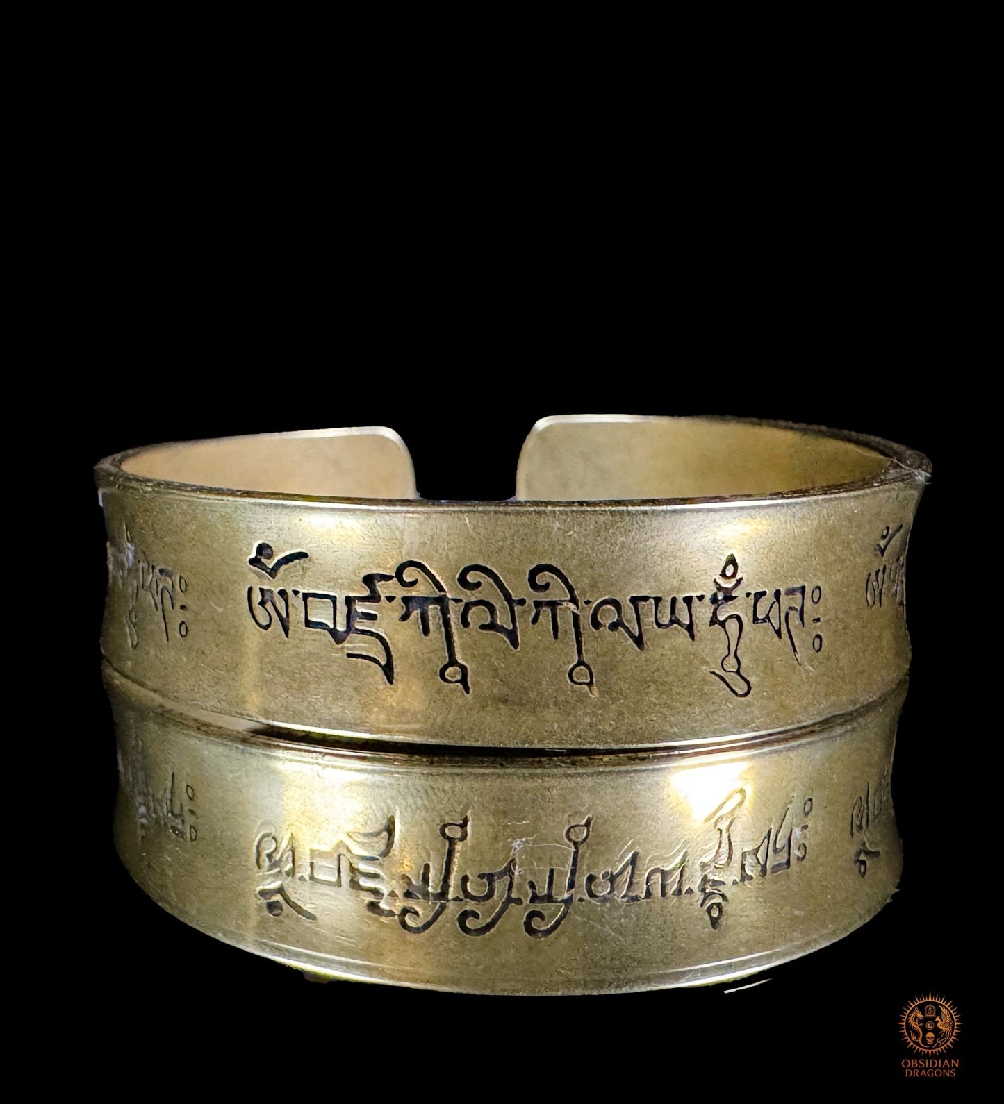 Bracelet bouddhiste en cuivre – Protection de Guru Rinpoche - obsidian dragons