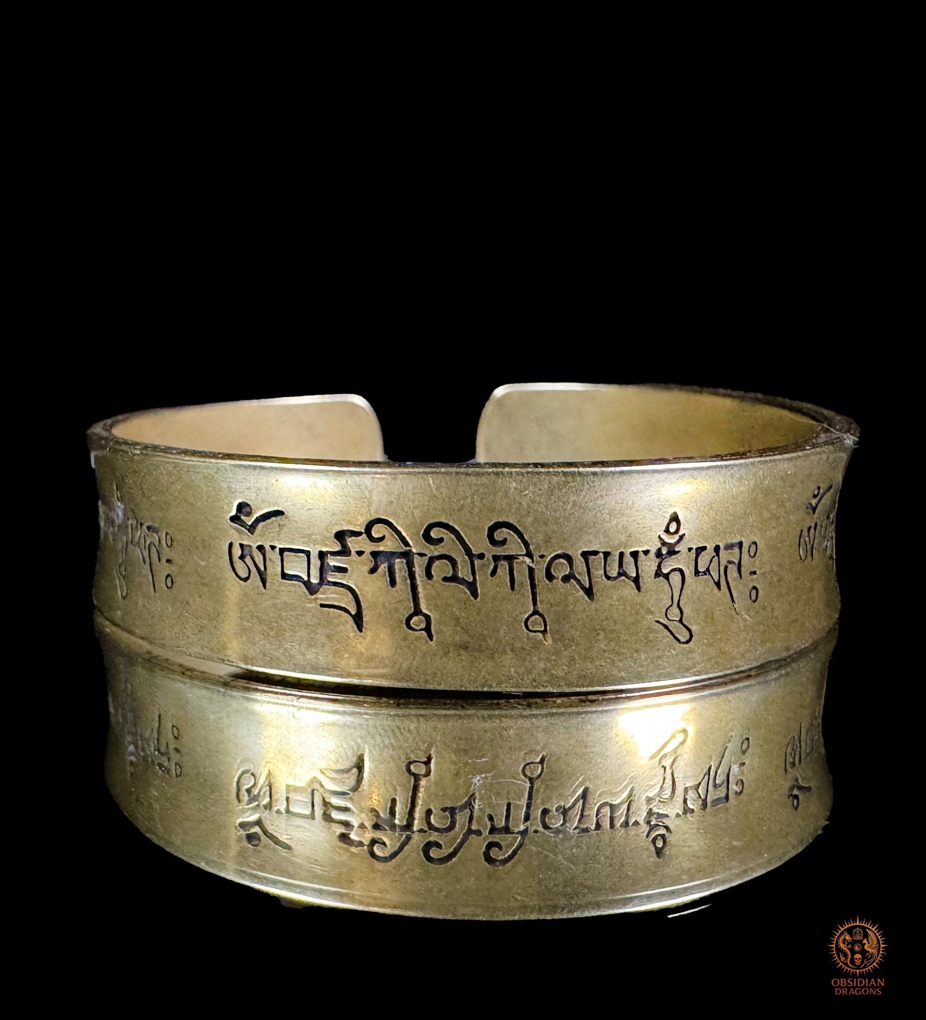 Bracelet bouddhiste en cuivre – Protection de Guru Rinpoche - obsidian dragons