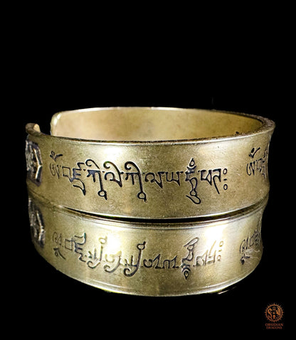 Bracelet bouddhiste en cuivre – Protection de Guru Rinpoche - obsidian dragons