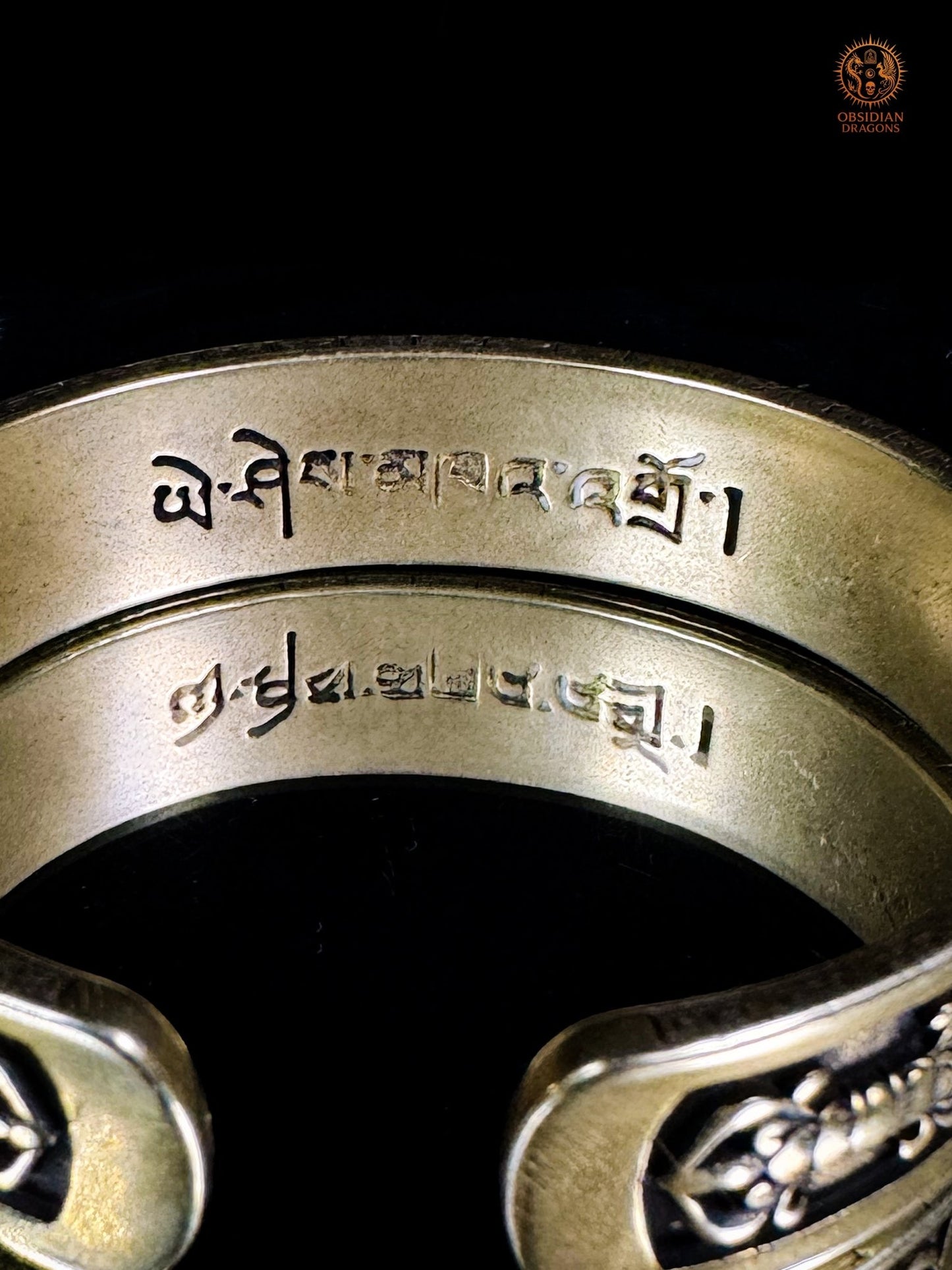 Bracelet bouddhiste en cuivre – Protection de Guru Rinpoche - obsidian dragons