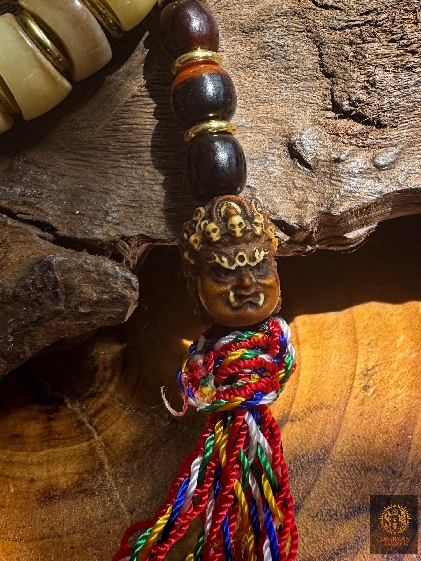 Bracelet chaman serpent - transmutation du poison en sagesse - obsidian dragons