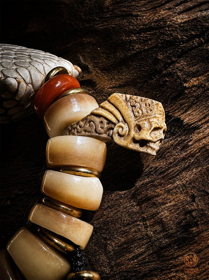 Bracelet chaman serpent - transmutation du poison en sagesse - obsidian dragons