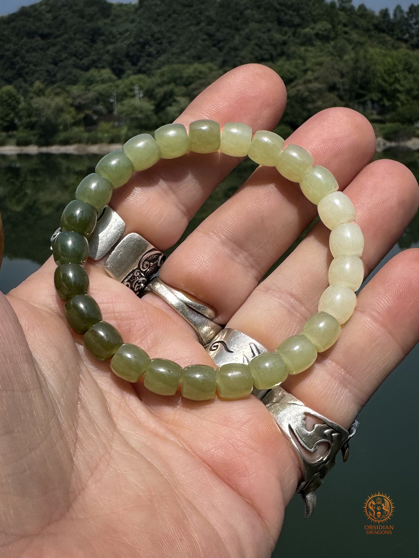 Bracelet en jade naturel - Hetian yu des monts Kunlun