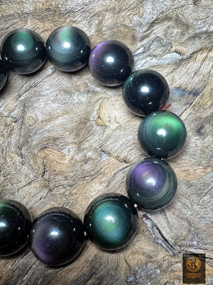 bracelet en obsidienne œil céleste naturelle exceptionnel