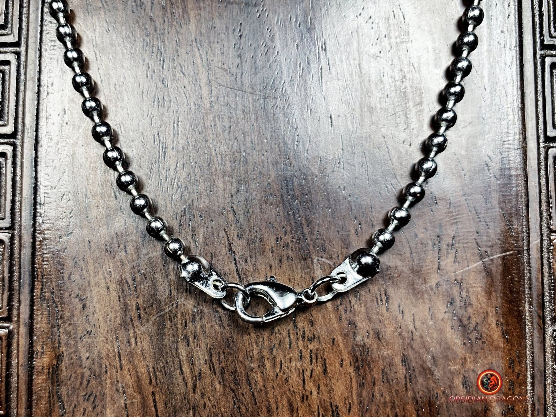 Chaîne en argent 925- Maille boule | obsidian dragons