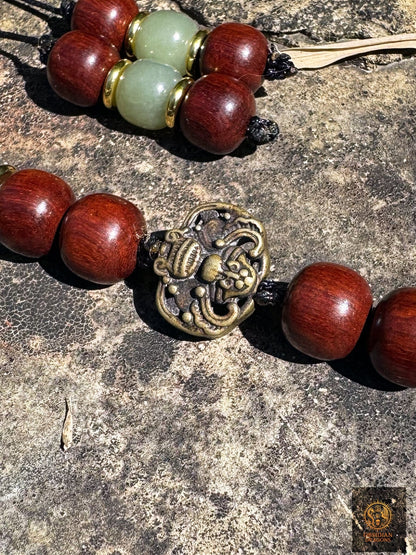 Collier talisman taoïste - épée de protection en jade noir