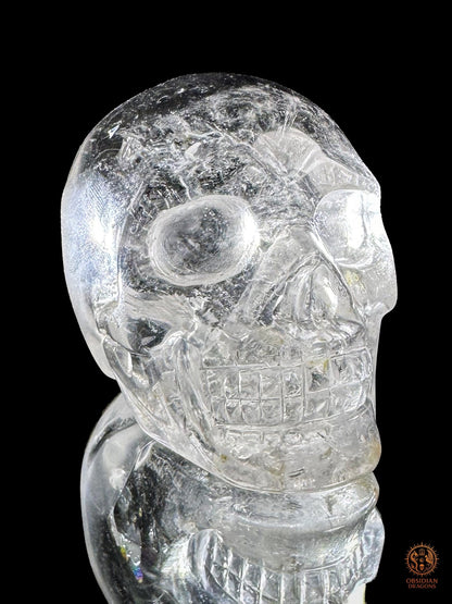Crâne de cristal himalayen - Cristal de roche du Népal - obsidian dragons