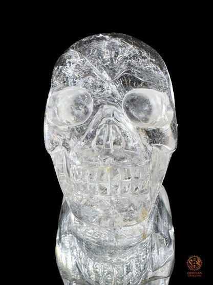 Crâne de cristal himalayen - Cristal de roche du Népal - obsidian dragons