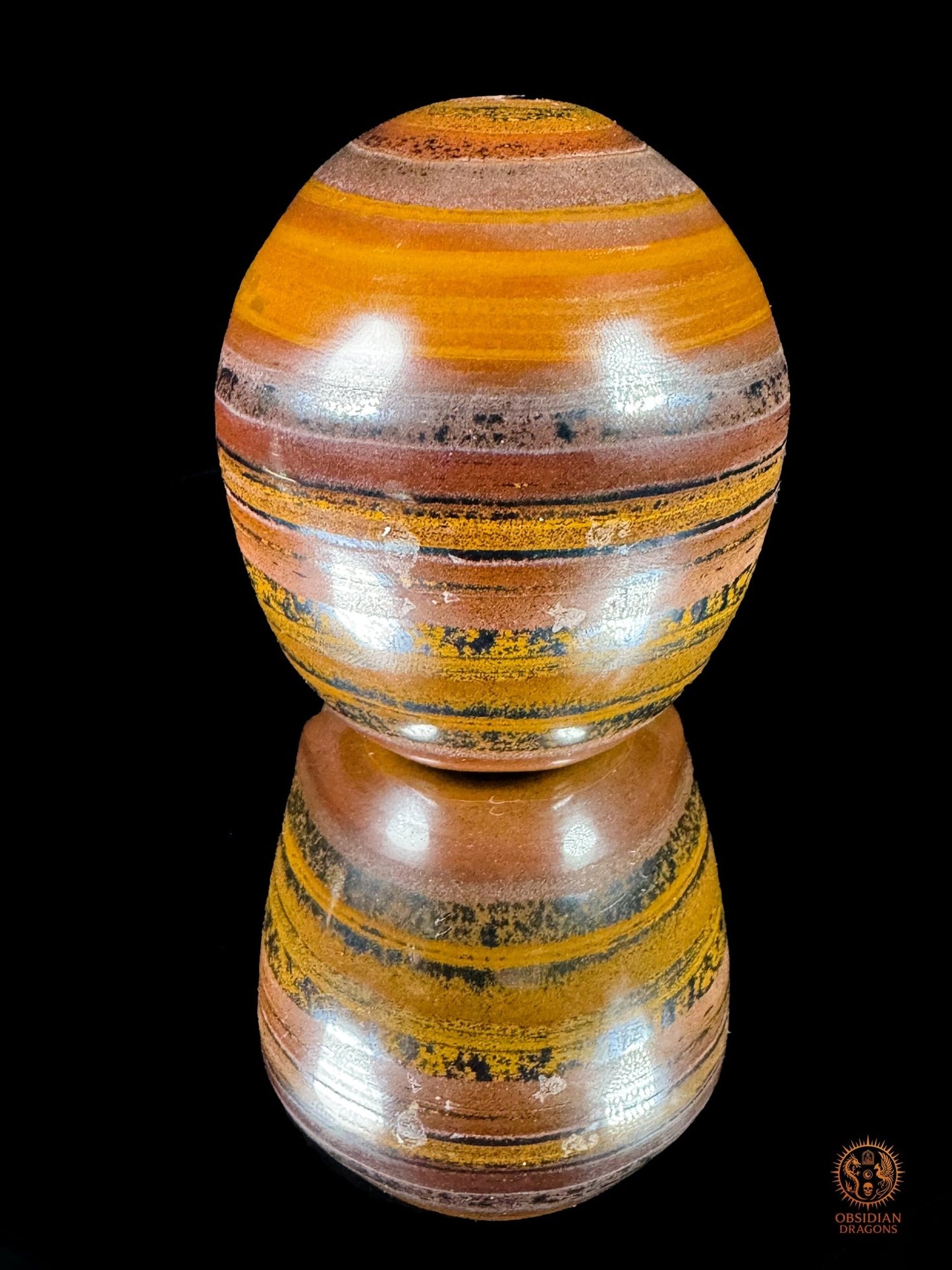 Crâne en œil de fer d’Australie (Tiger Iron) – Pièce unique | obsidian dragons