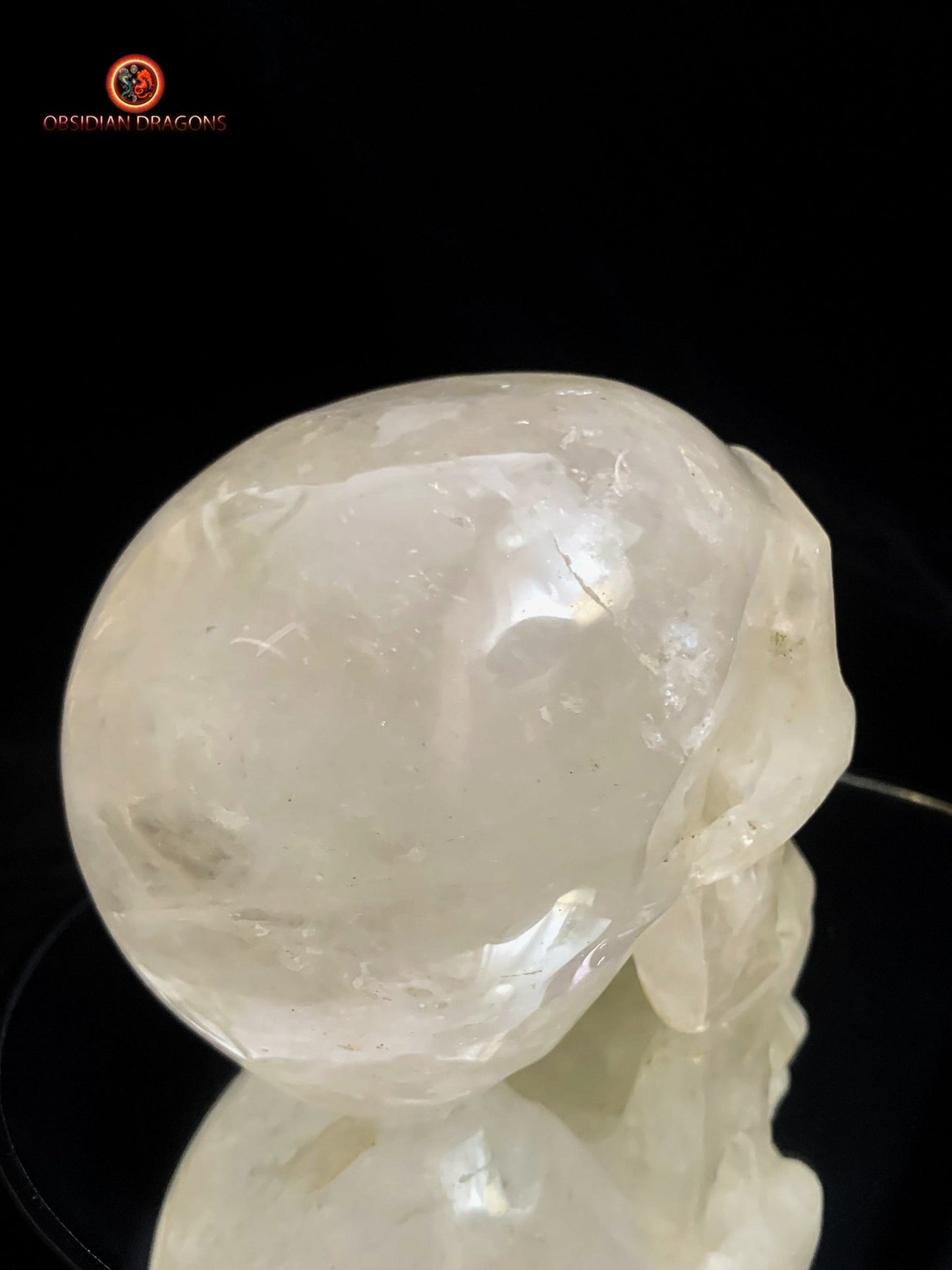 Crâne de cristal de roche Himalayen- Connexion profonde | obsidian dragons