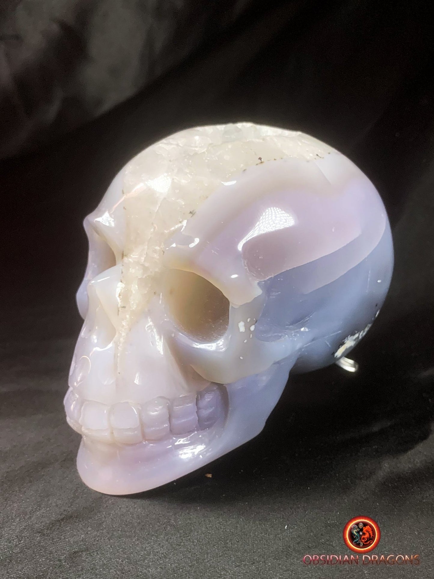 Crâne de cristal- Géode de quartz- Unique | obsidian dragons