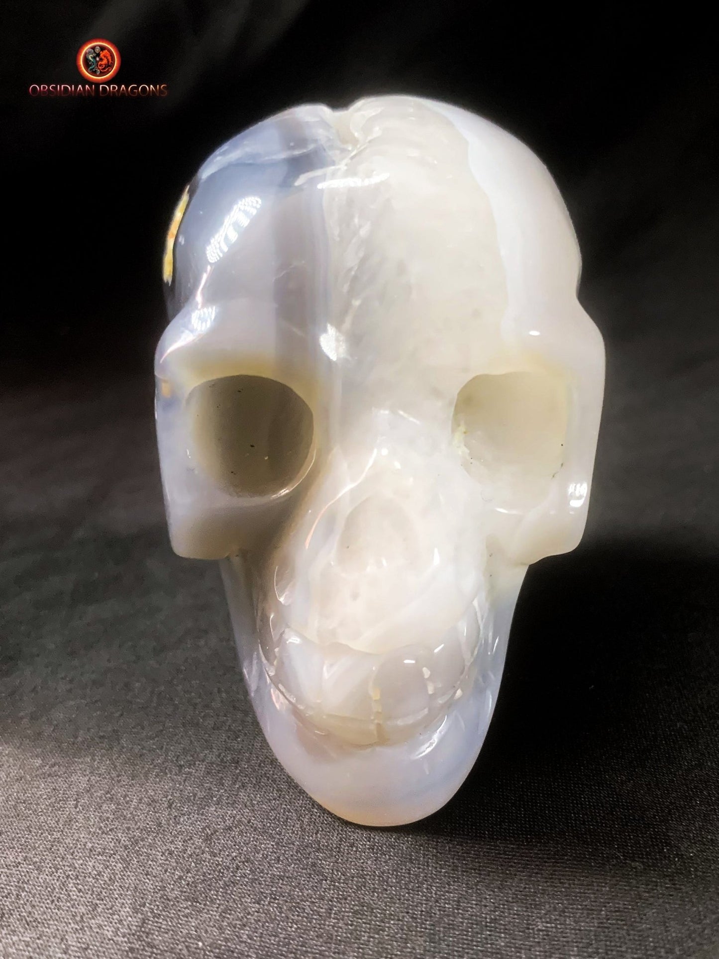 Crâne de cristal artisanal- Quartz- Unique | obsidian dragons