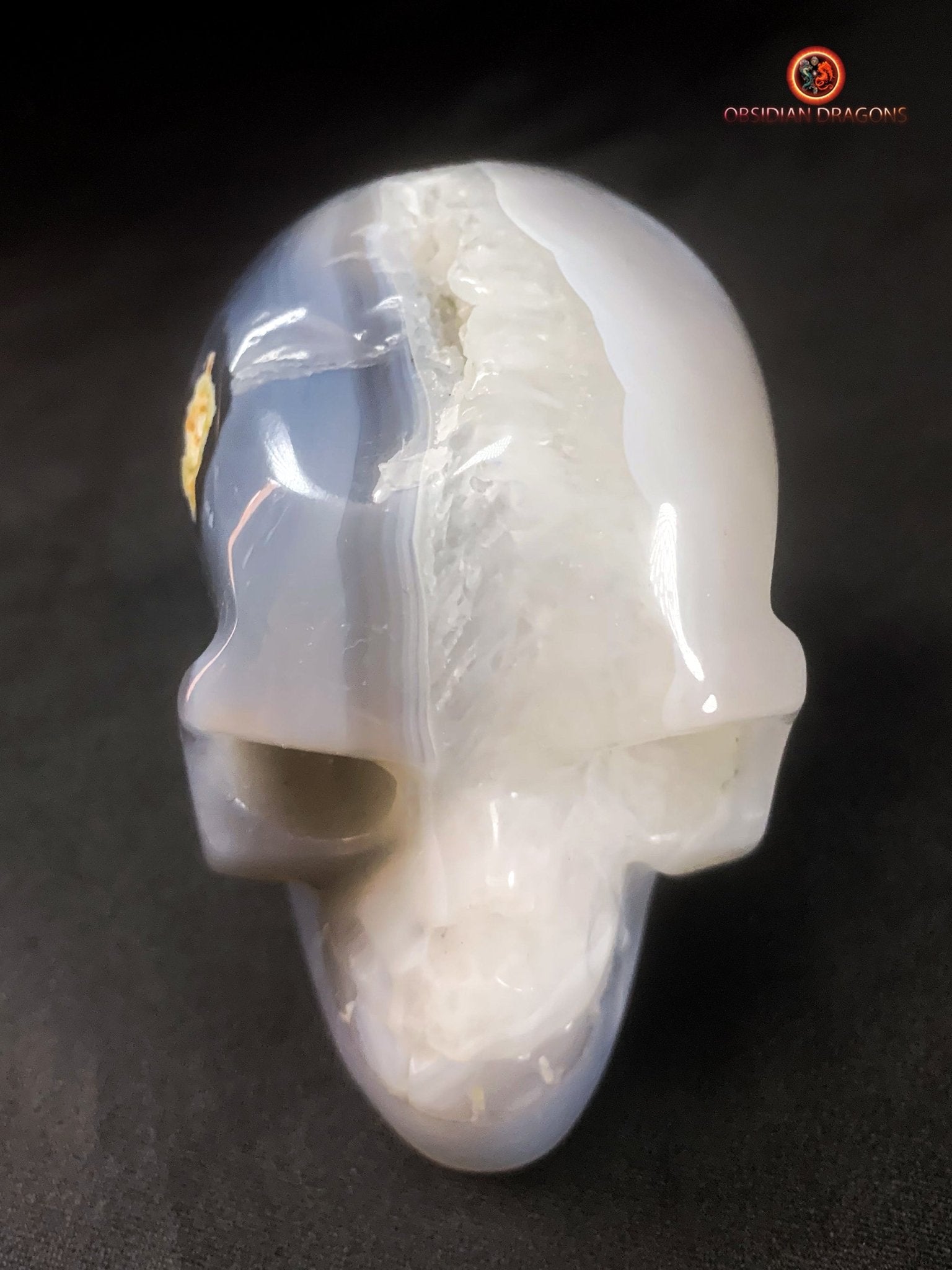 Crâne de cristal artisanal- Quartz- Unique | obsidian dragons