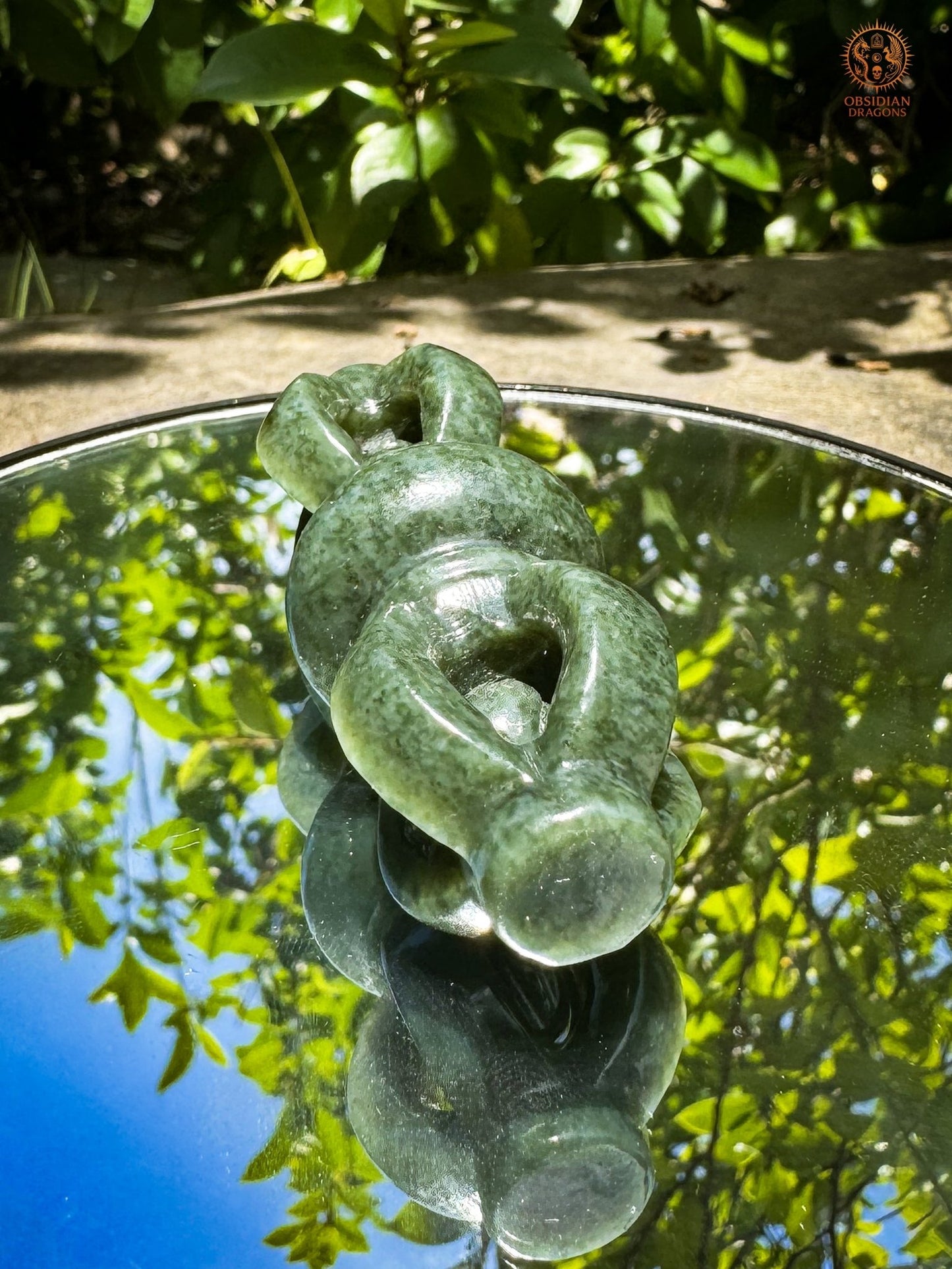 Dorjé en jade néphrite Hetian – Vajra en pierre naturelle
