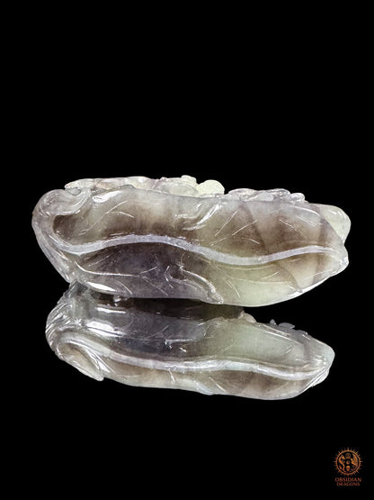 Dragon en jade naturel Hetian Yu - Œuvre artisanale unique