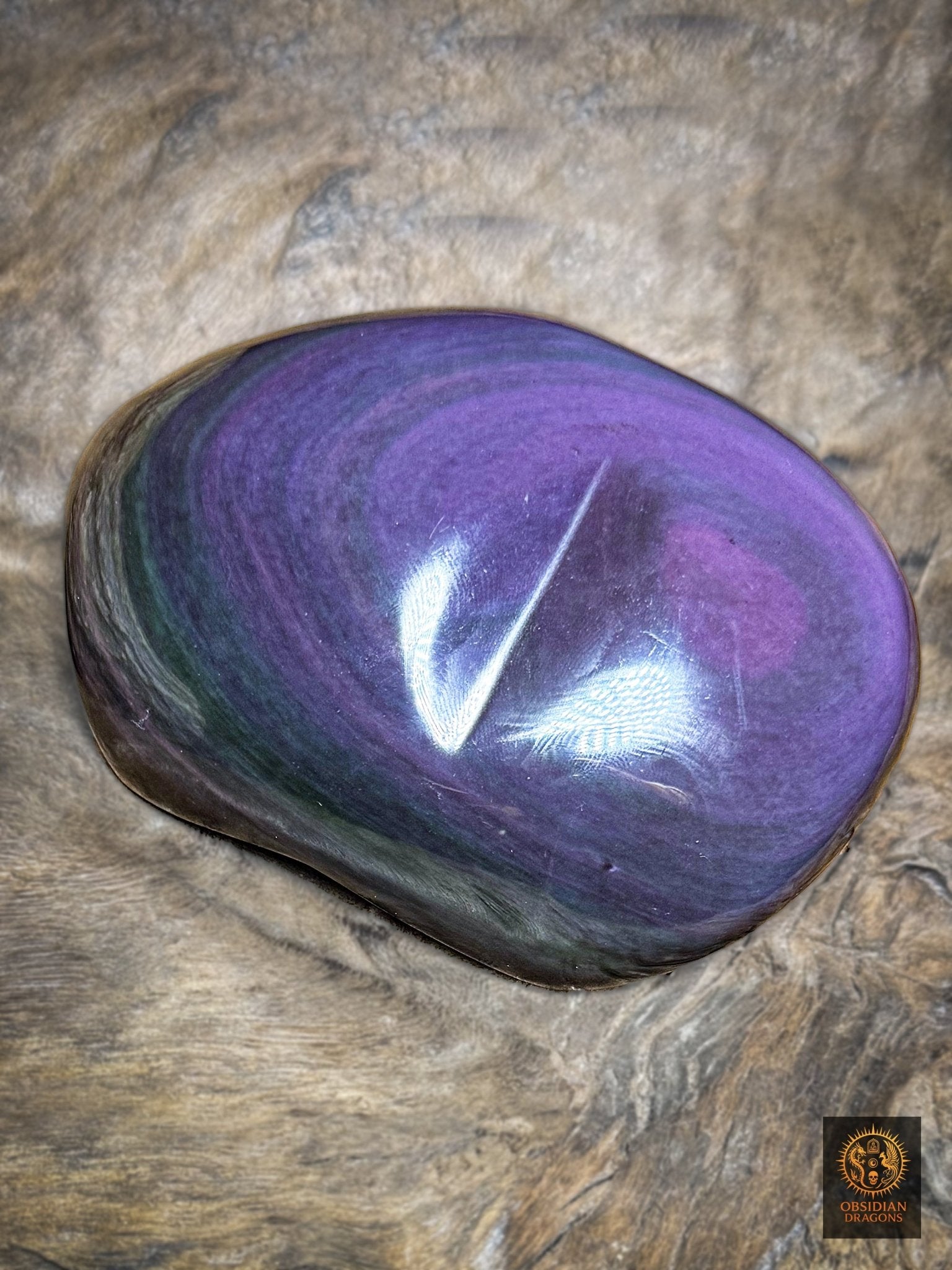 Étoile en obsidienne œil céleste exceptionnelle – Jaune rare - obsidian dragons