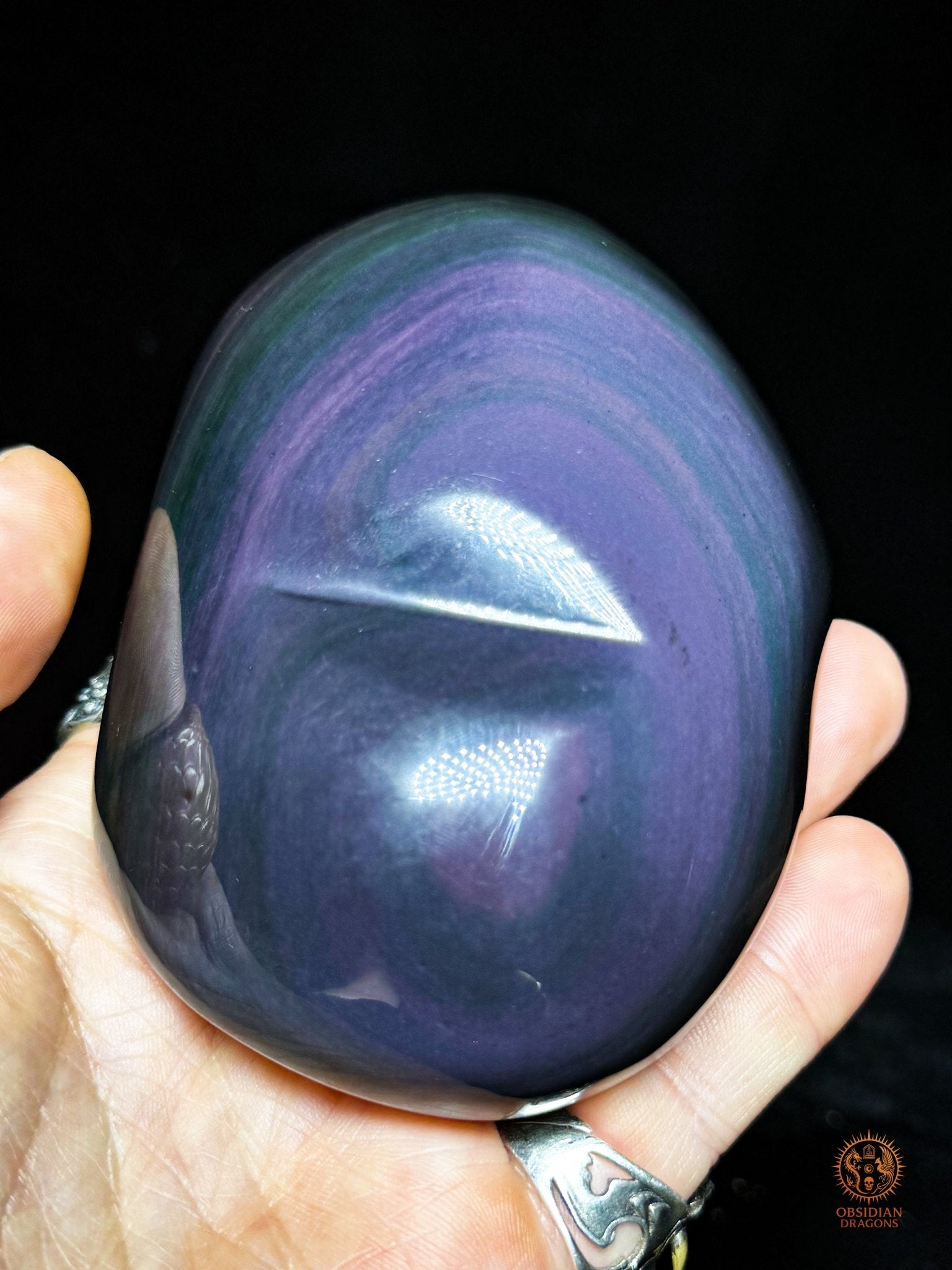 Étoile en obsidienne œil céleste exceptionnelle – Jaune rare - obsidian dragons