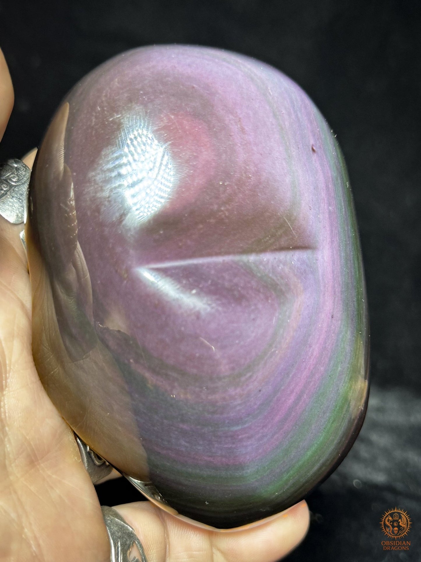 Étoile en obsidienne œil céleste exceptionnelle – Jaune rare - obsidian dragons