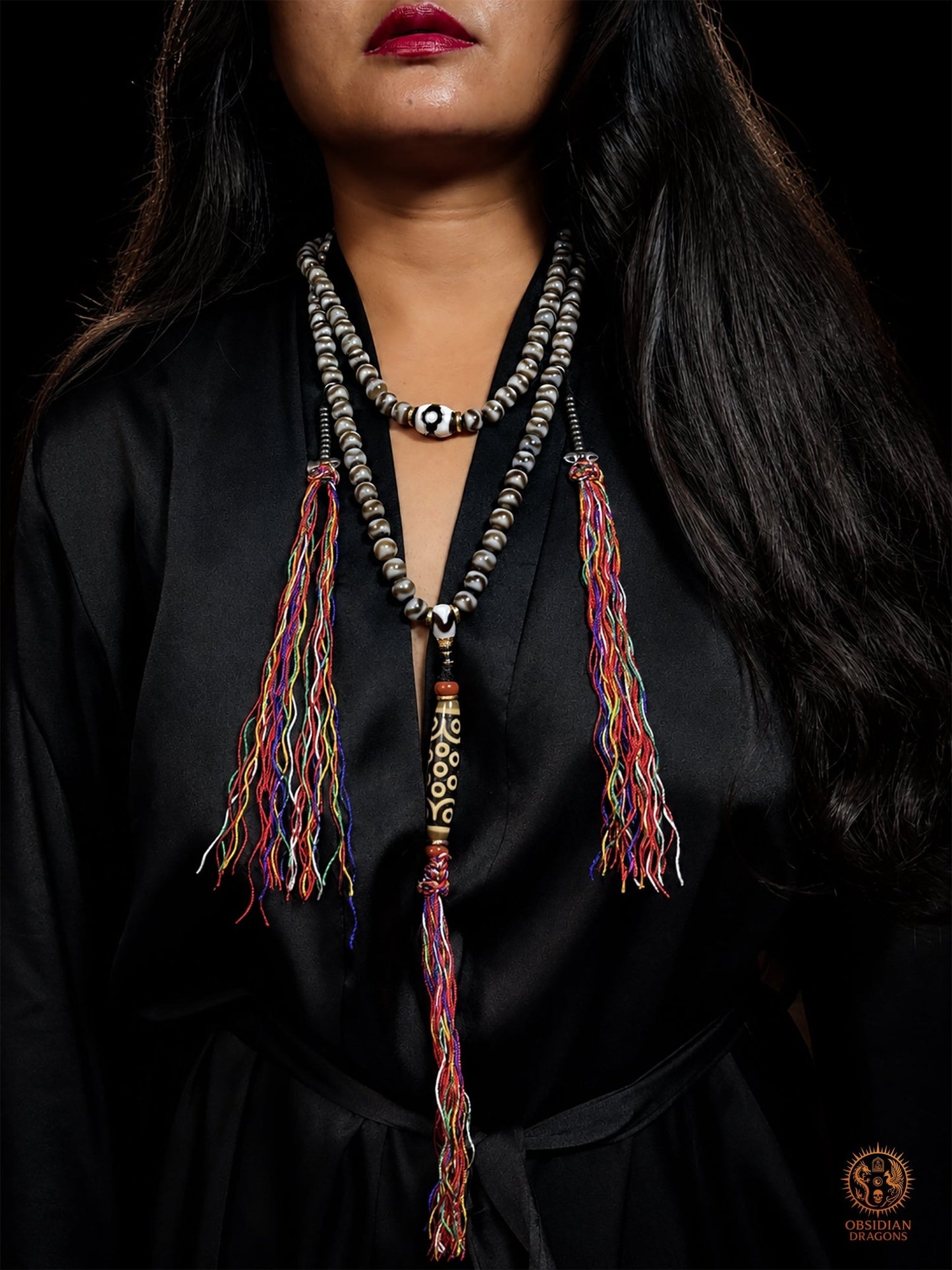Mala 108 DZI – Chapelet bouddhiste tibétain – DZI 21 yeux
