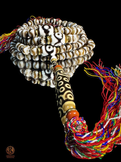 Mala 108 DZI – Chapelet bouddhiste tibétain – DZI 21 yeux