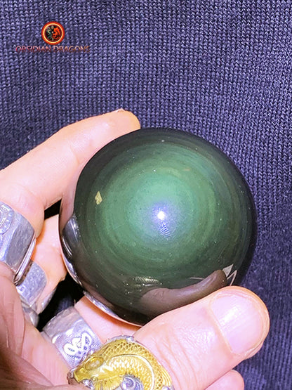 Sphère en obsidienne œil céleste - Unique - 6.30cm