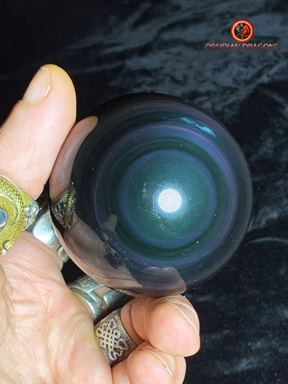 Sphère en obsidienne œil céleste - Unique - 6,40 cm