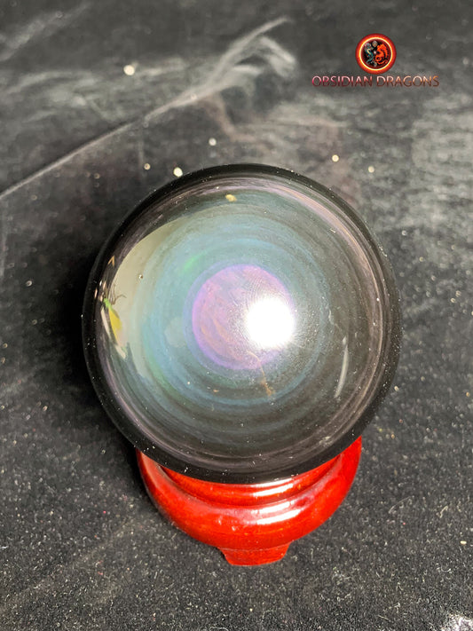 Sphère en obsidienne œil céleste - Unique - 8CM