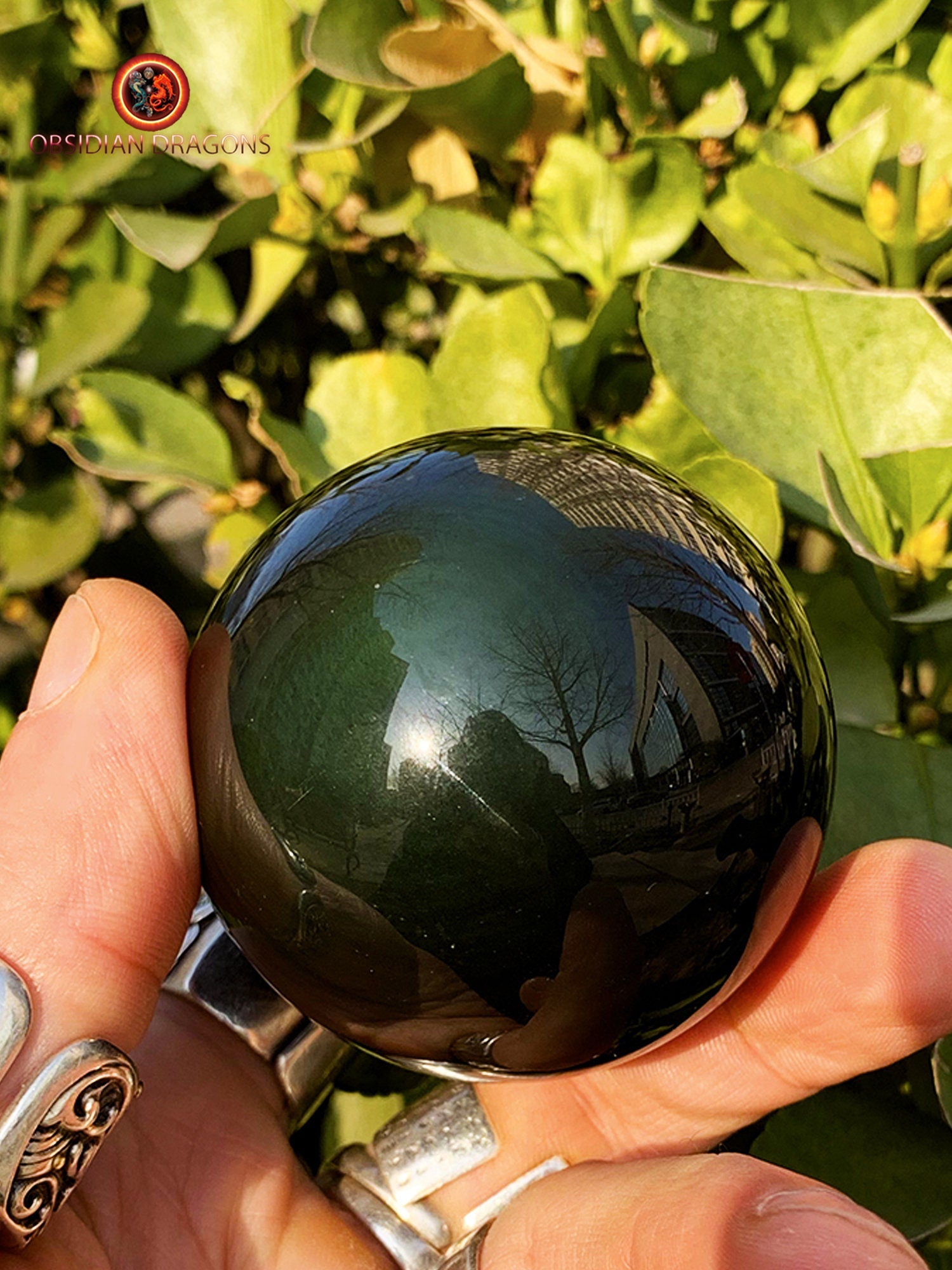 Sphère en obsidienne œil céleste - Unique - 6.30cm
