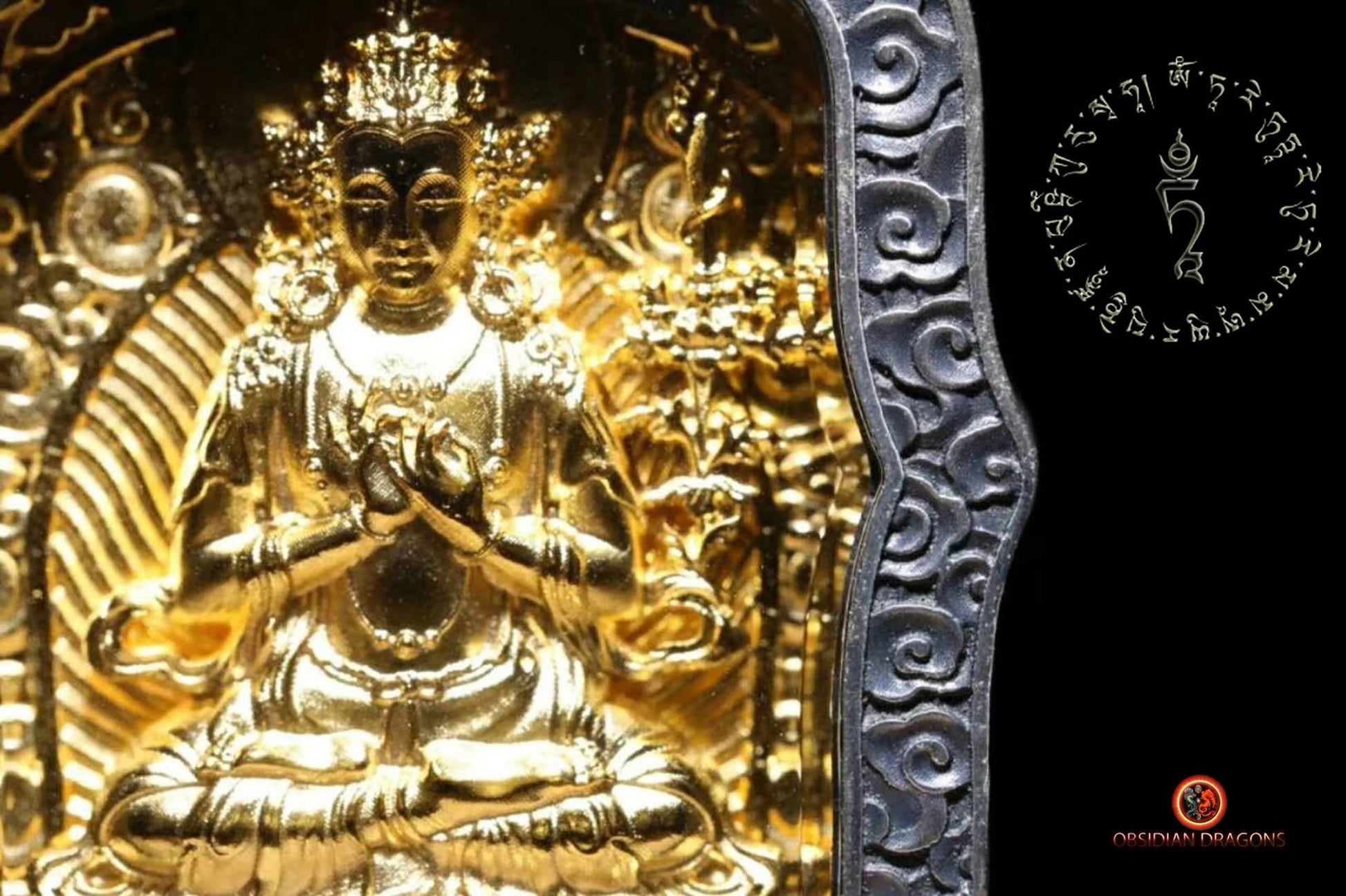 Pendentif Bouddha- Ghau- Akashagarbha | obsidian dragons