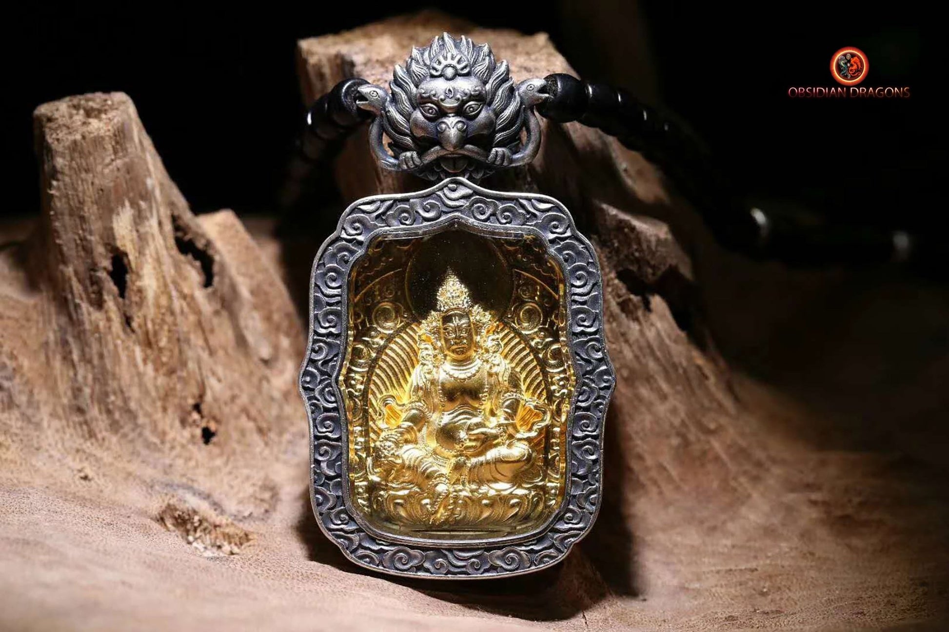 Pendentif Bouddha- Ghau- Jambhala | obsidian dragons