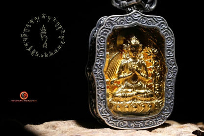 Pendentif Bouddha- Ghau- Bodhisattva Samantabhadra | obsidian dragons