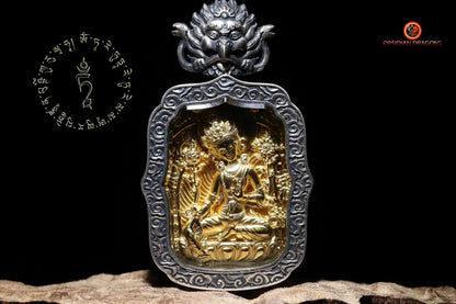 Pendentif Bouddha- Ghau- Tara verte | obsidian dragons