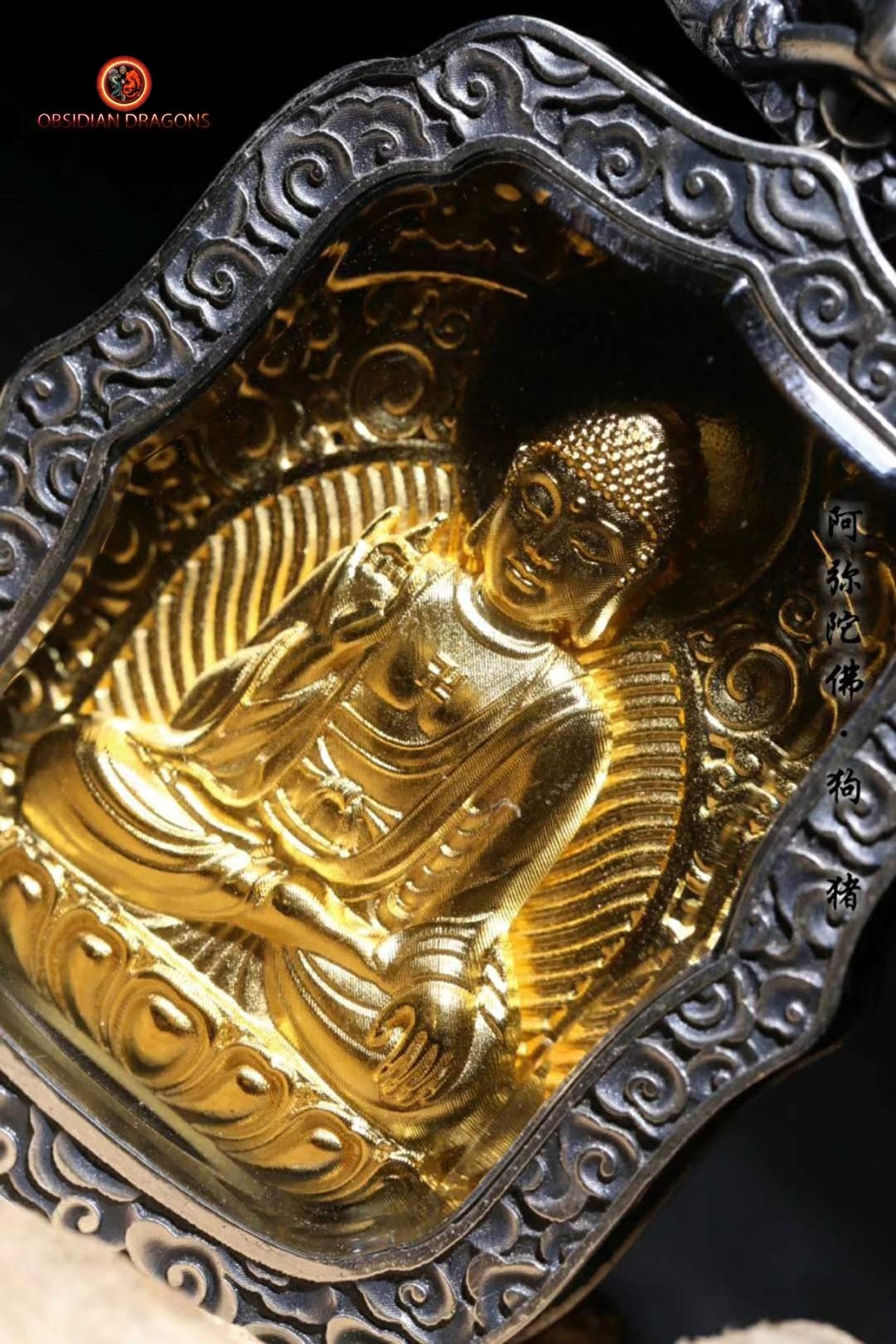 Pendentif Bouddha- Ghau- Bouddha Amitabha | obsidian dragons