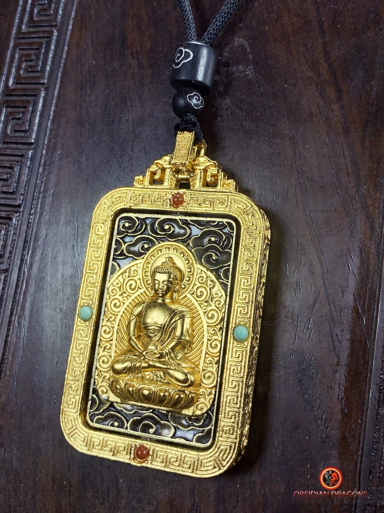 Pendentif Bouddha Amitabha – Argent 925, 4.5g, #25441, Sans Emballage