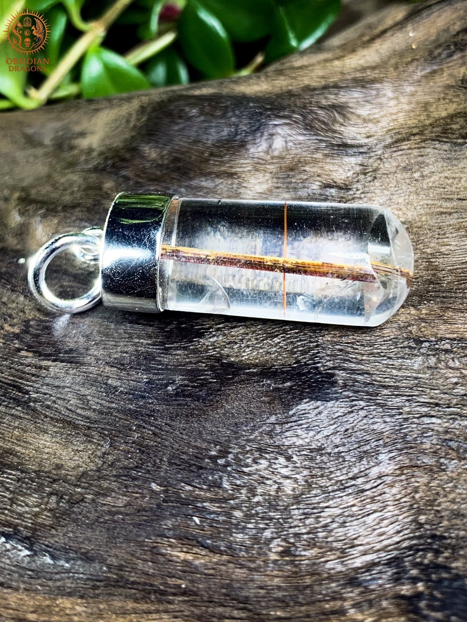 pendentif quartz tourmaline et rutile - Ancrage et Clarté | obsidian dragons