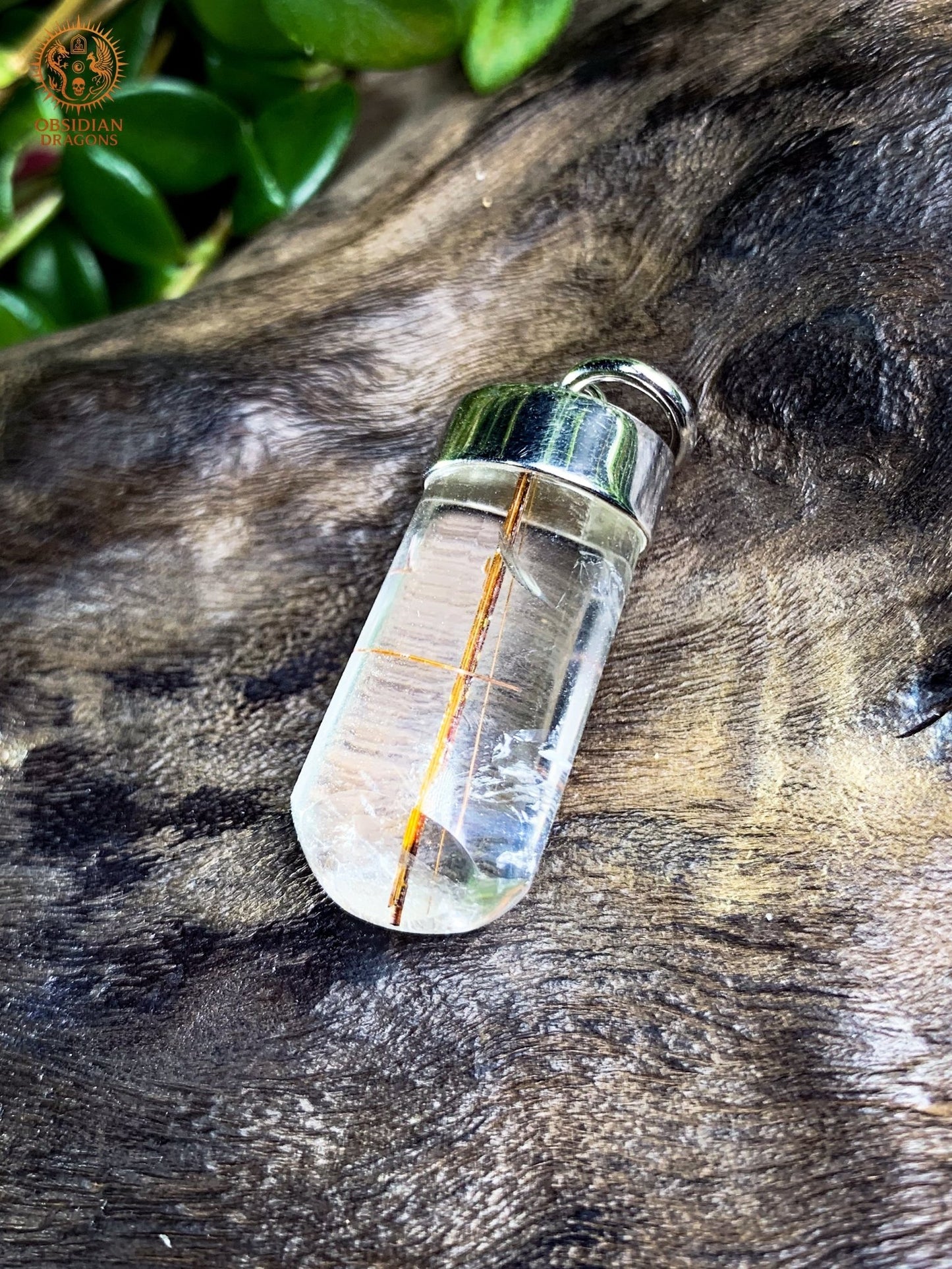 pendentif quartz tourmaline et rutile - Ancrage et Clarté