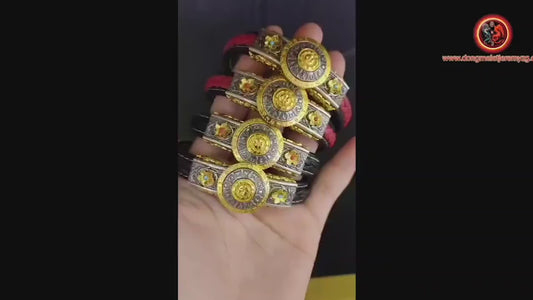 Bracelet, zodiac sign, astrology. 925 silver, copper, nan hong agate or turquoise. Black or red leather strap. Rotating zodiac.