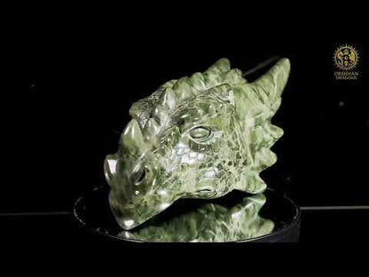 Tête de dragon en jade des neuf dragons – Souffle originel