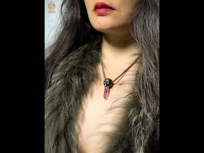 Pendentif Crâne en Argent – Améthyste de Vera Cruz