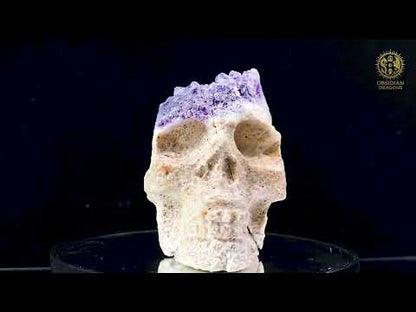Crâne de Cristal en Améthyste Brute – Vision des Origines